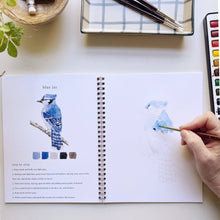 Load image into Gallery viewer, Birds watercolor workbook