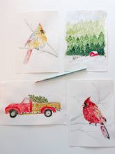 Load image into Gallery viewer, NEW! Watercolor Art Kit - Ski Home- paint a Cabin- DIY