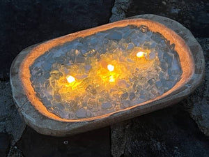 "FIRE BOWL" Dough Bowl Soy Candle (Citronella): Natural dough bowl