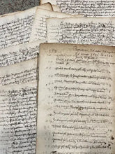 Load image into Gallery viewer, Set of 3 Original 1600s French Script Pages