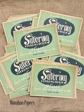 Load image into Gallery viewer, Vintage Savory Citron &amp; Soda Labels in bundles of 5