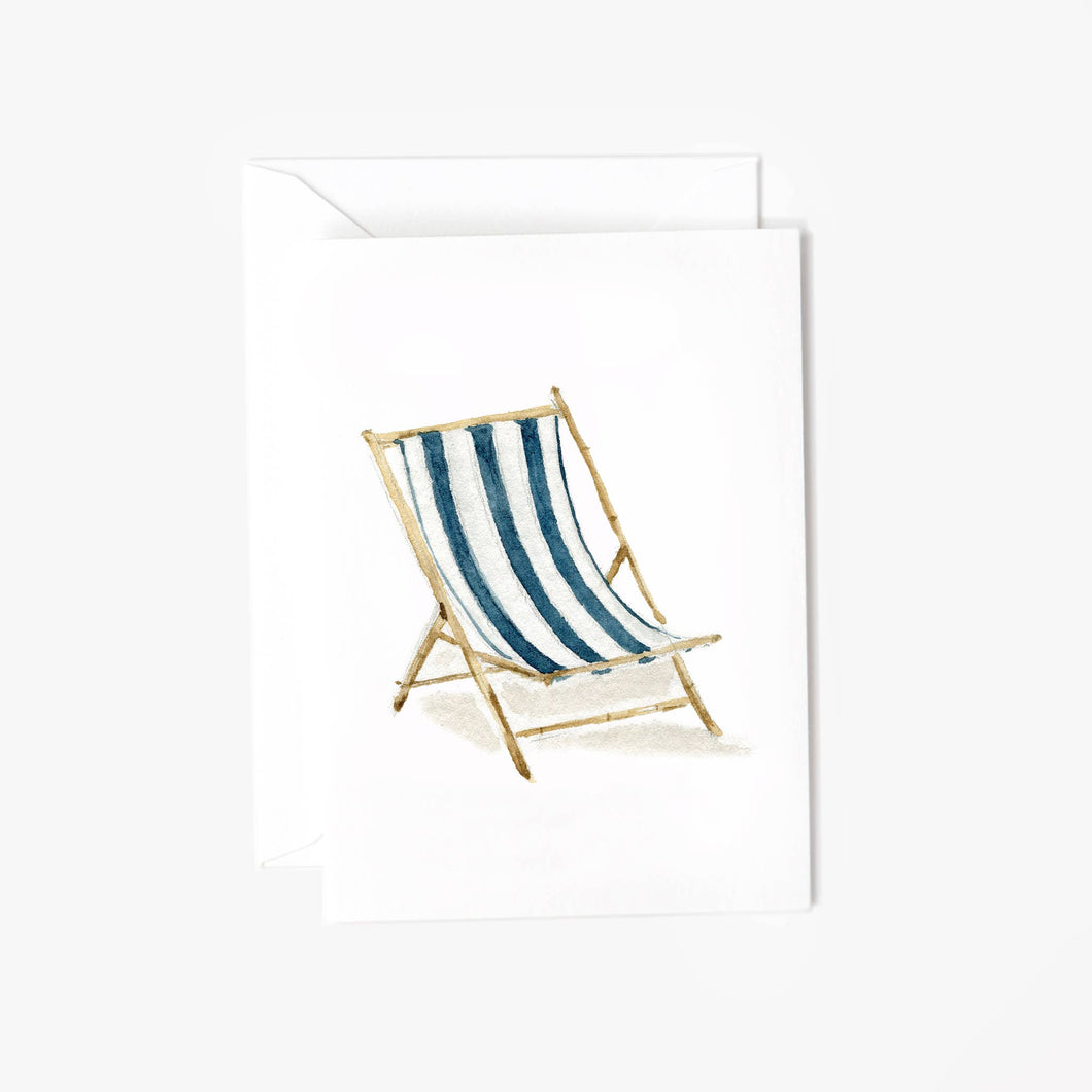 Beach chair mini notecard