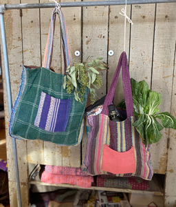 Kantha Pocket Tote Bag | Recycled Cotton Unique