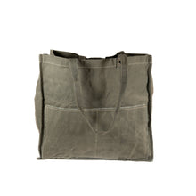 Load image into Gallery viewer, Distressed Canvas Tote: Cream