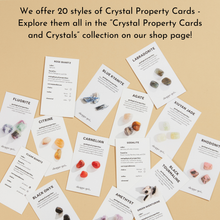 Load image into Gallery viewer, Selenite Crystal Property Cards
