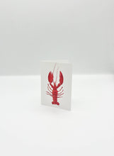 Load image into Gallery viewer, "Lobster" mini coastal enclosure card &amp; envelope watercolor