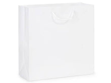 Load image into Gallery viewer, Matte Paper Cord Handle Gift Bags: Aqua Matte / 100 Pack / Cub 8x4x10"