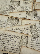 Load image into Gallery viewer, Original 1600s Stamped Antique French Script Document Pages
