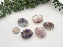 Load image into Gallery viewer, Rainbow Fluorite Worry Stones 40x30x8mm (1 piece)