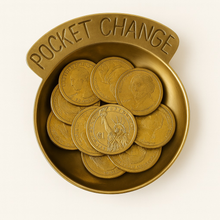 Load image into Gallery viewer, Pocket Change Dish Antique Brass Vintage Jewelry TrinketTray