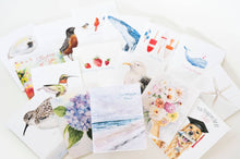 Load image into Gallery viewer, "Ruby Throated Hummingbird" Watercolor Greeting Card