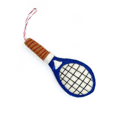 Tennis Racquet Felt Wool Christmas Ornament