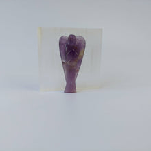 Load image into Gallery viewer, Amethyst Angel 7 Chakra Figurine Pocket Angel