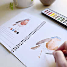 Load image into Gallery viewer, Birds watercolor workbook