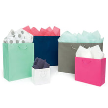 Load image into Gallery viewer, Matte Paper Cord Handle Gift Bags: Aqua Matte / 100 Pack / Cub 8x4x10"