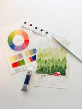 Load image into Gallery viewer, NEW! Watercolor Art Kit - Ski Home- paint a Cabin- DIY