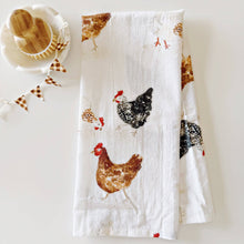 Load image into Gallery viewer, Chickens tea towel