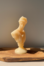 Load image into Gallery viewer, Artemis Bust Candle: Greek Goddess Soy Wax Sculpture: Gray / Unscented