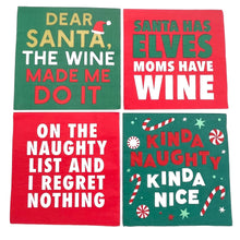 Load image into Gallery viewer, Christmas Cocktail Funny Napkins | I Regret Nothing