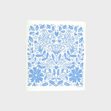 Load image into Gallery viewer, Blue Floral Pattern Swedish Dishcloth | Reusable Paper Towel