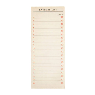 Laundry List Skinny Notepad 4