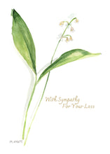 Load image into Gallery viewer, "Lily of the Valley" Watercolor Sympathy Greeting Card