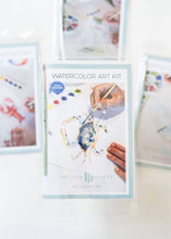 Load image into Gallery viewer, Watercolor Art Kit- Blue Claw Crab