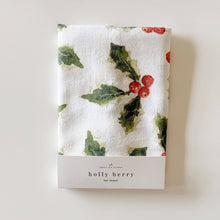 Load image into Gallery viewer, Holly berry tea towel