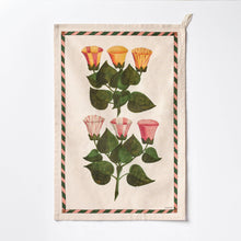 Load image into Gallery viewer, Organic Cotton Single Tea Towel - Festival of Flowers