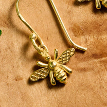 Load image into Gallery viewer, Bee Charmed Dangle Earrings