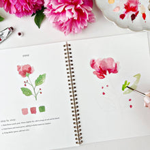 Load image into Gallery viewer, Flowers watercolor workbook