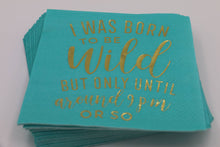 Load image into Gallery viewer, Funny Cocktail Napkins | Born to Be Wild - Foil - 20ct