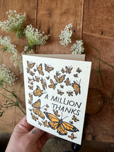 Load image into Gallery viewer, Million Thanks Butterfly Letterpress card