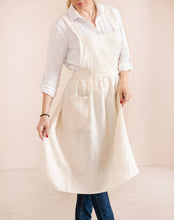 Load image into Gallery viewer, Linen pinafore apron dress in various colors: Natural