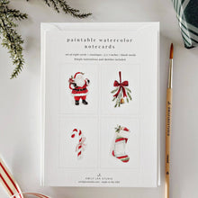 Load image into Gallery viewer, Classic christmas paintable notecard