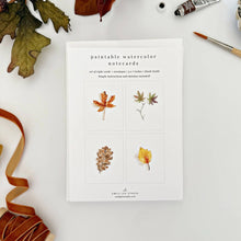 Load image into Gallery viewer, Fall leaves paintable notecards