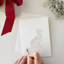 Load image into Gallery viewer, Festive friends paintable notecard