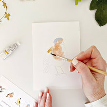 Load image into Gallery viewer, Backyard birds paintable notecards
