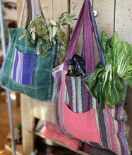 Load image into Gallery viewer, Kantha Pocket Tote Bag | Recycled Cotton Unique