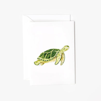 Sea turtle mini notecard