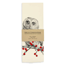 Load image into Gallery viewer, Winter Owl Tea Towel
