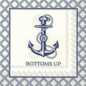 Paper Cocktail Napkins Pack of 20 Rosanne Beck Bottoms Up