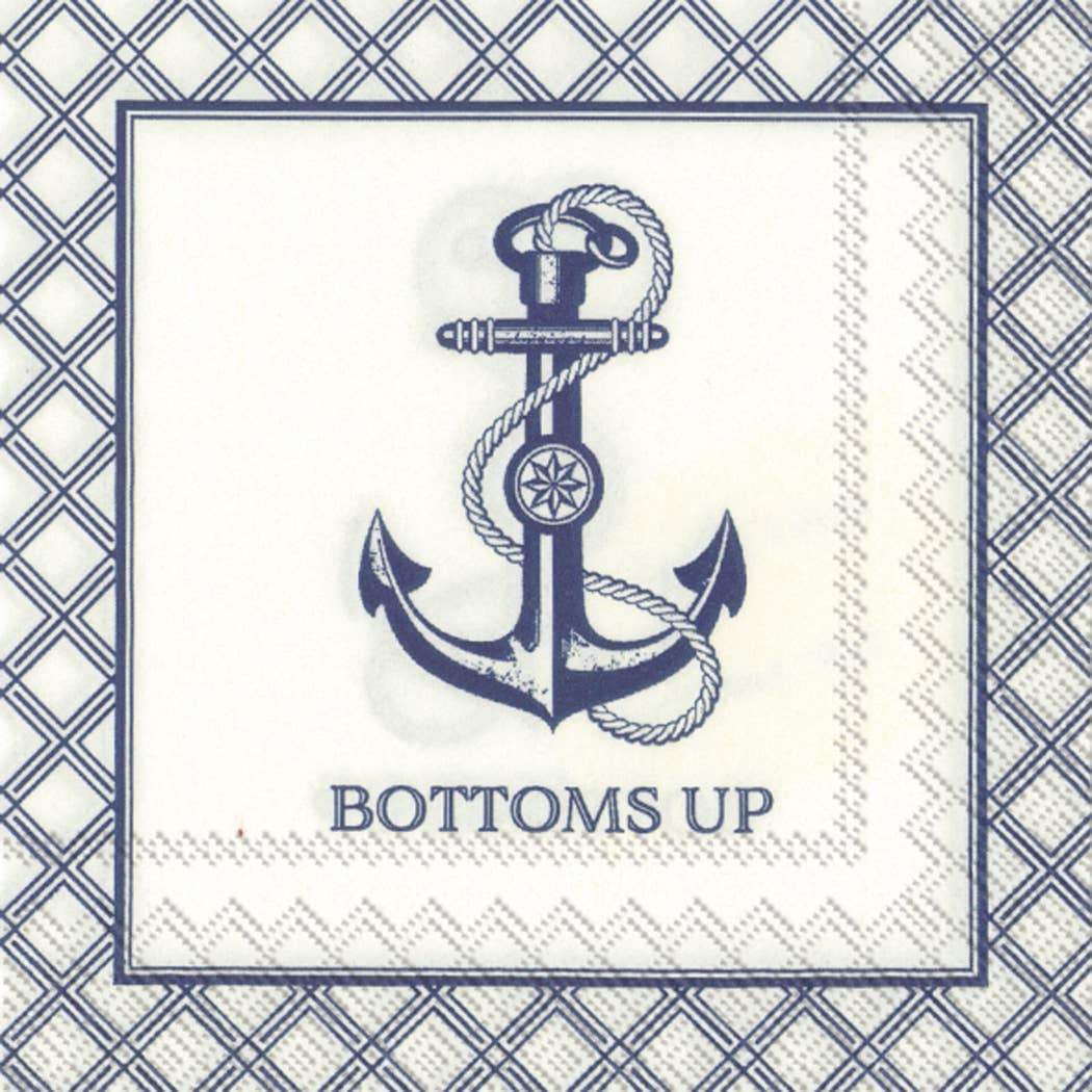 Paper Cocktail Napkins Pack of 20 Rosanne Beck Bottoms Up