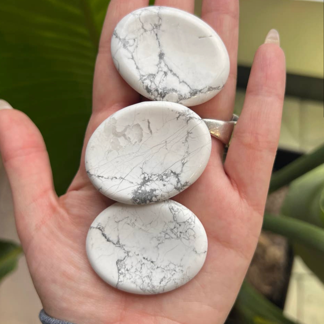 Howlite Crystal Worry Stone