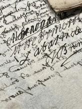 Load image into Gallery viewer, Set of 3 Original 1600s French Script Pages