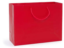 Load image into Gallery viewer, Matte Paper Cord Handle Gift Bags: Aqua Matte / 100 Pack / Cub 8x4x10"