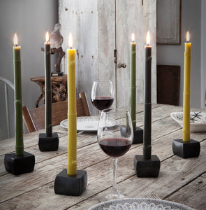12" Bamboo Taper Candles: Celadon