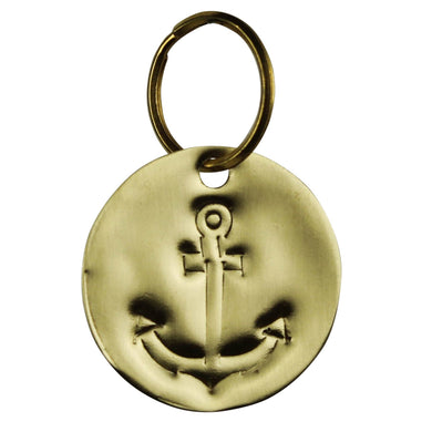Pressed Brass Keychain - Anchor