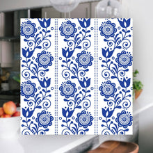 Load image into Gallery viewer, Blue Flowers Swedish Dishcloth | Sponge Cloth