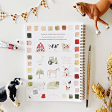 Load image into Gallery viewer, Farm watercolor workbook